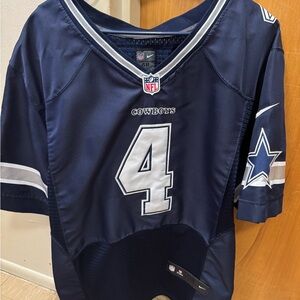 Nike Dallas Cowboys Navy and White #4 Football Jersey